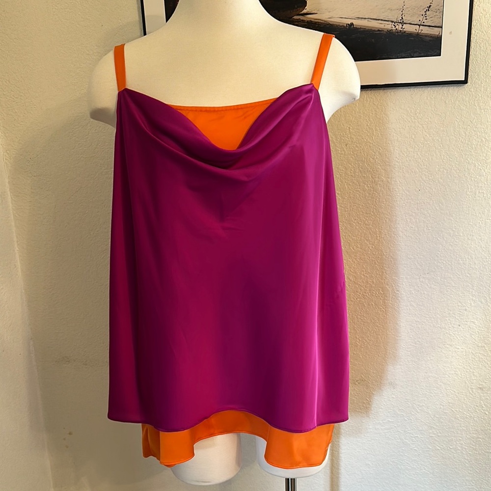 Vibrant Pink and Orange Women's Top